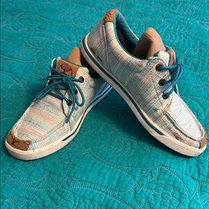 Twisted X Hooey Casual Blue and Tan Loafers